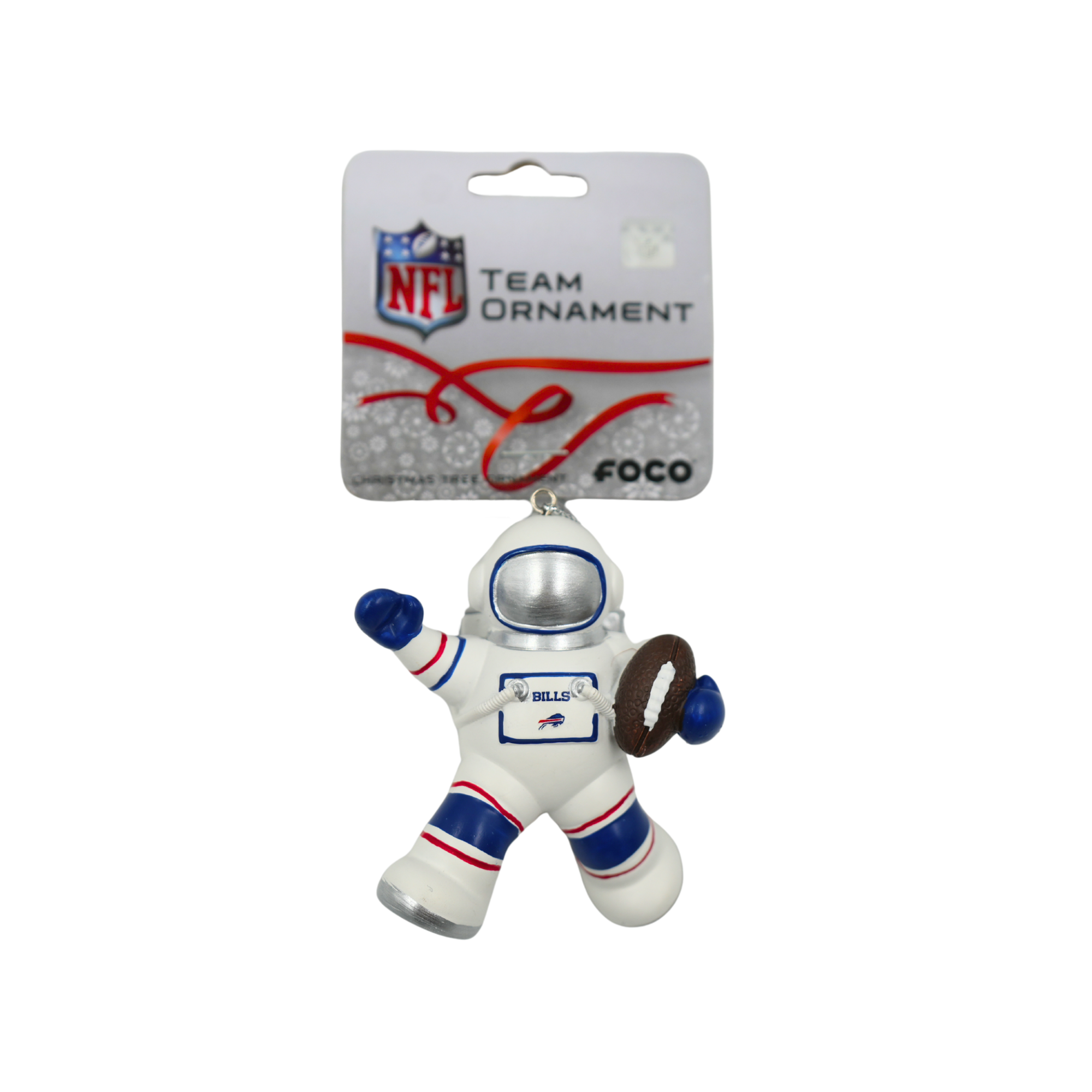 Buffalo Bills Astronaut Holding A Football Holiday Ornament