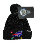 Buffalo Bills Black Sequin Light Up Knit Pom