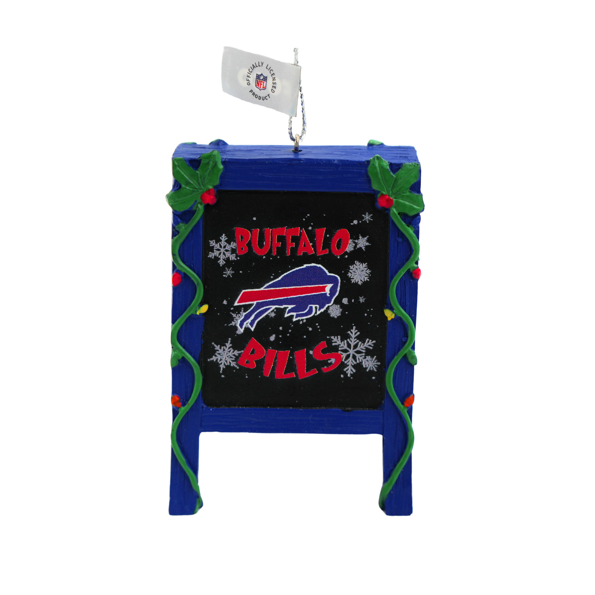 Buffalo Bills Holiday Easel With Christmas List Ornament