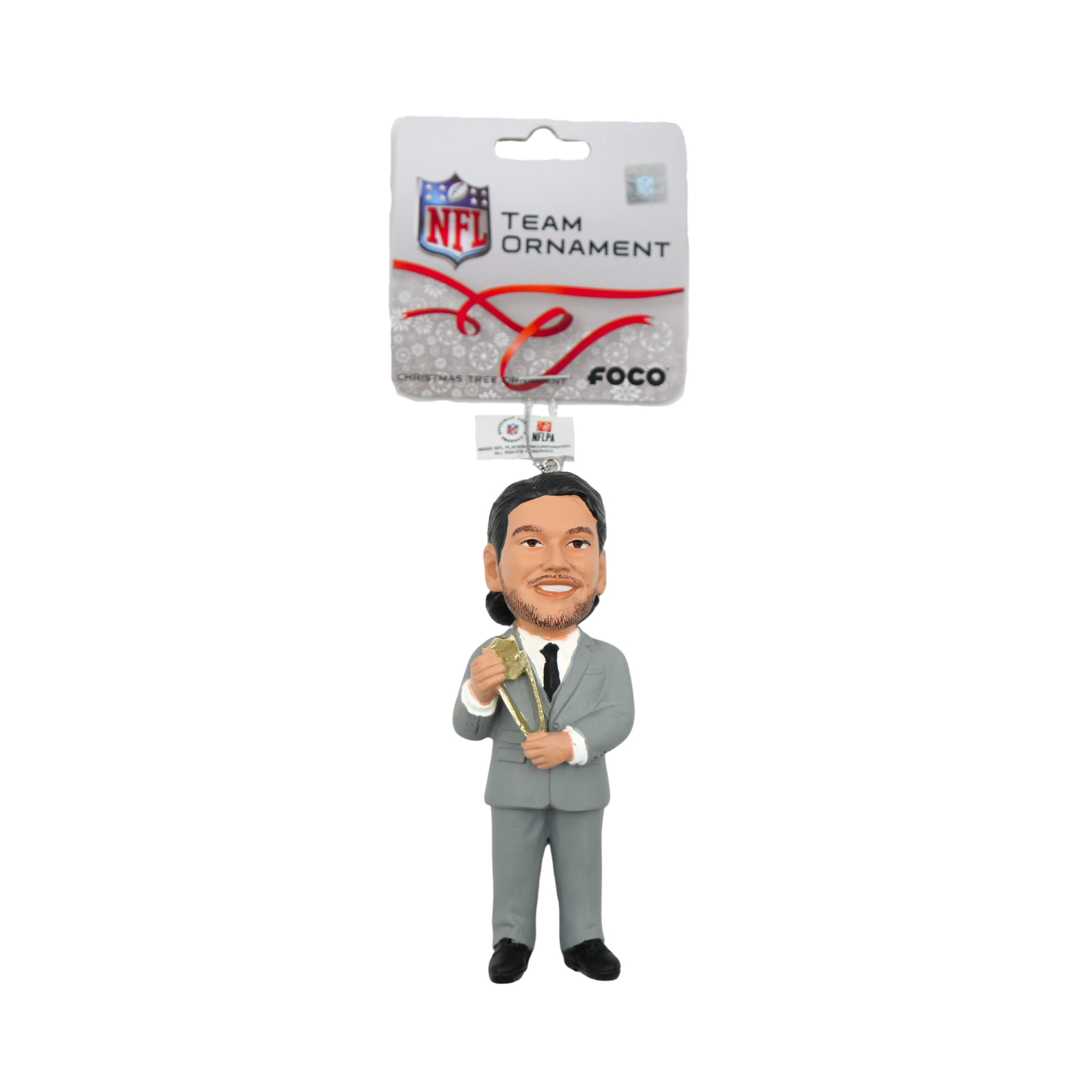 Buffalo Bills Josh Allen MVP Award Holiday Ornament