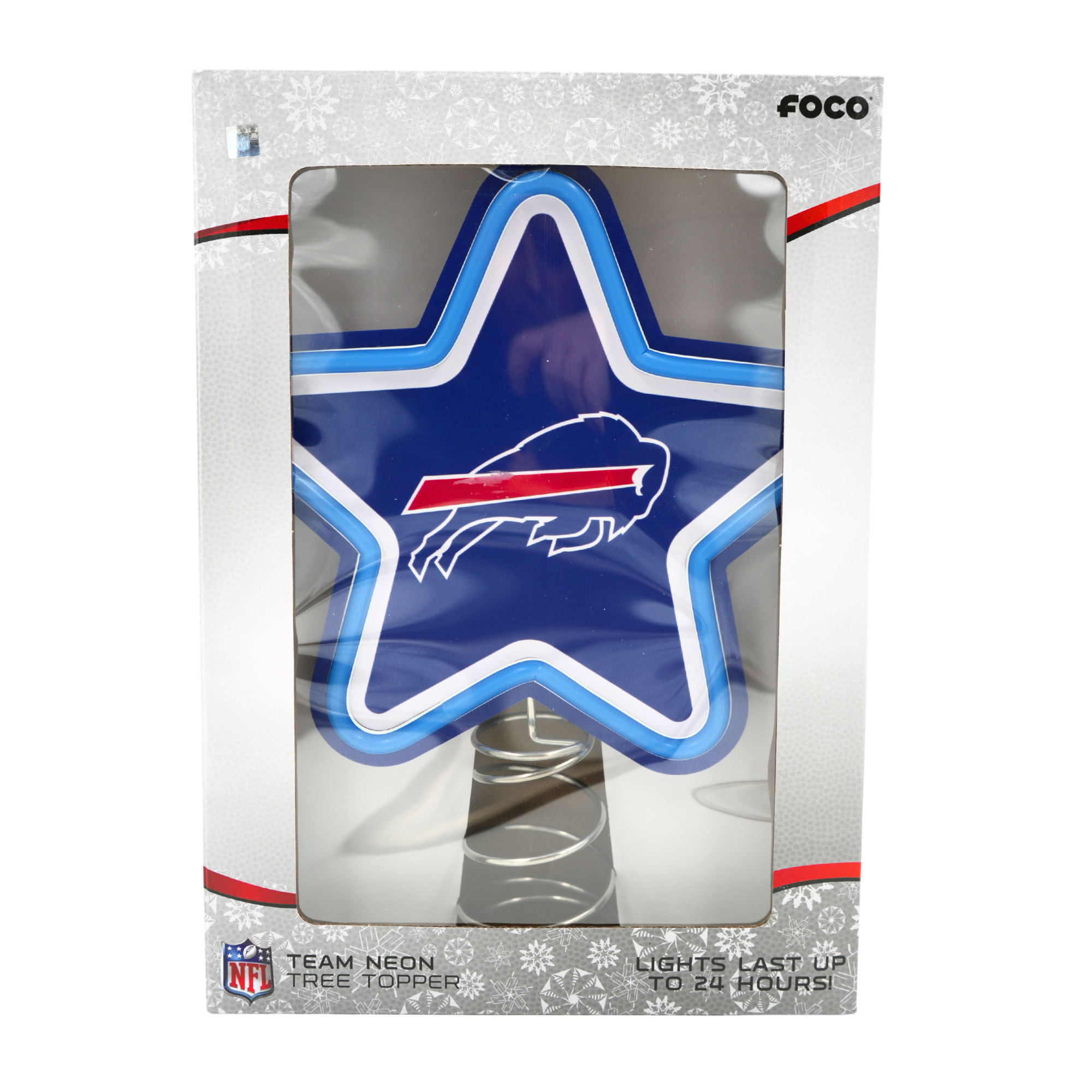 Buffalo Bills Light Up Neon Star Tree Topper