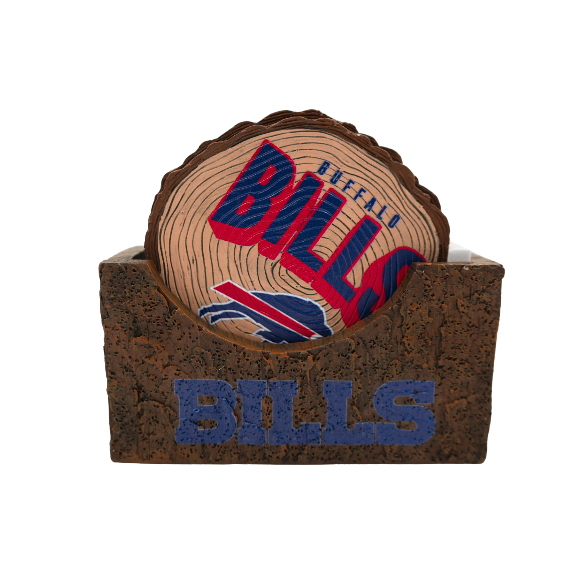 Buffalo Bills Log 4 Pack Coasters Set