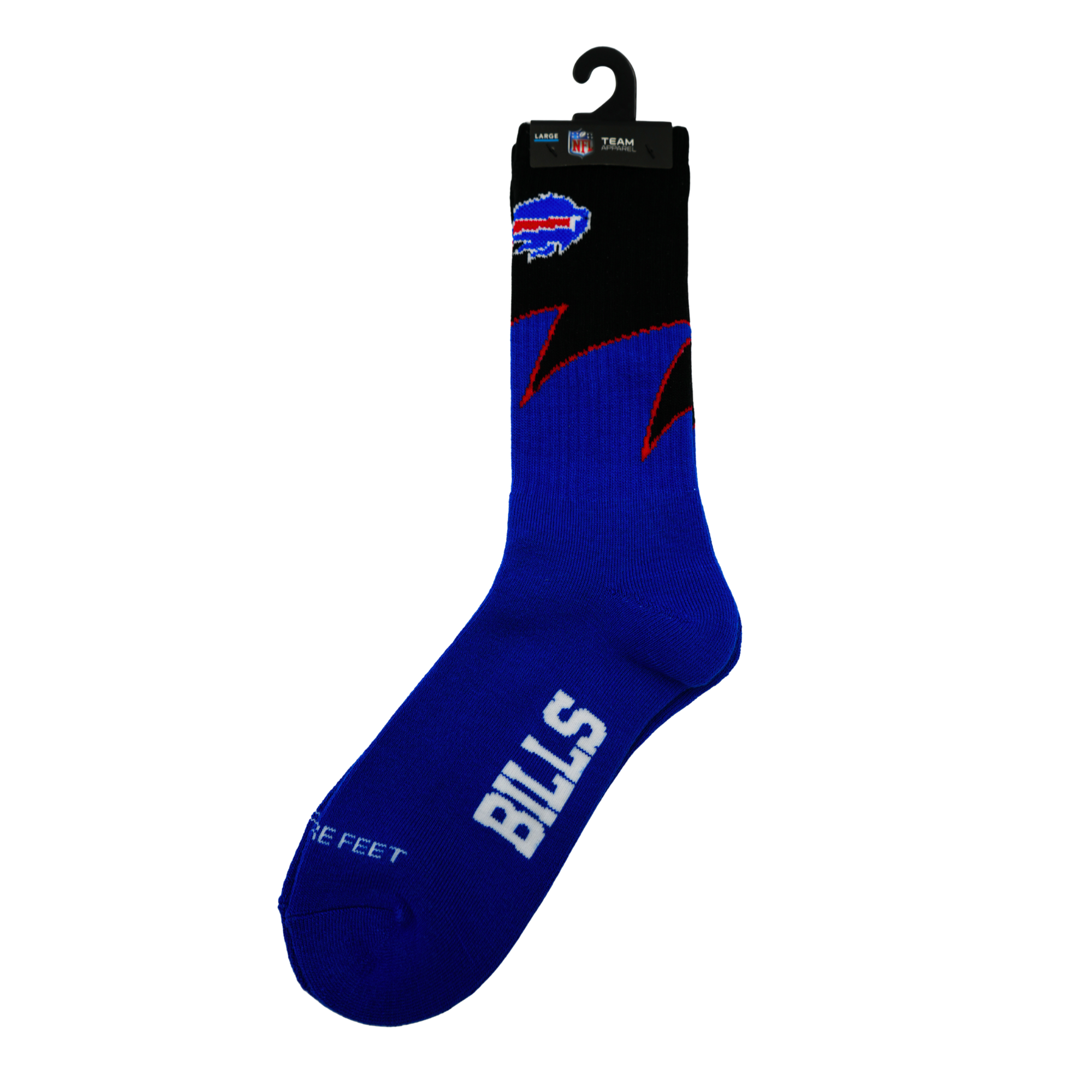 Buffalo Bills Primary Logo Black Wave For Bare Feet Socks