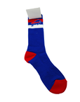 Buffalo Bills Primary Logo Blue with Red & White Stripes For Bare Feet Men's Socks