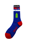 Buffalo Bills Primary Logo Blue with Red & White Stripes For Bare Feet Men's Socks
