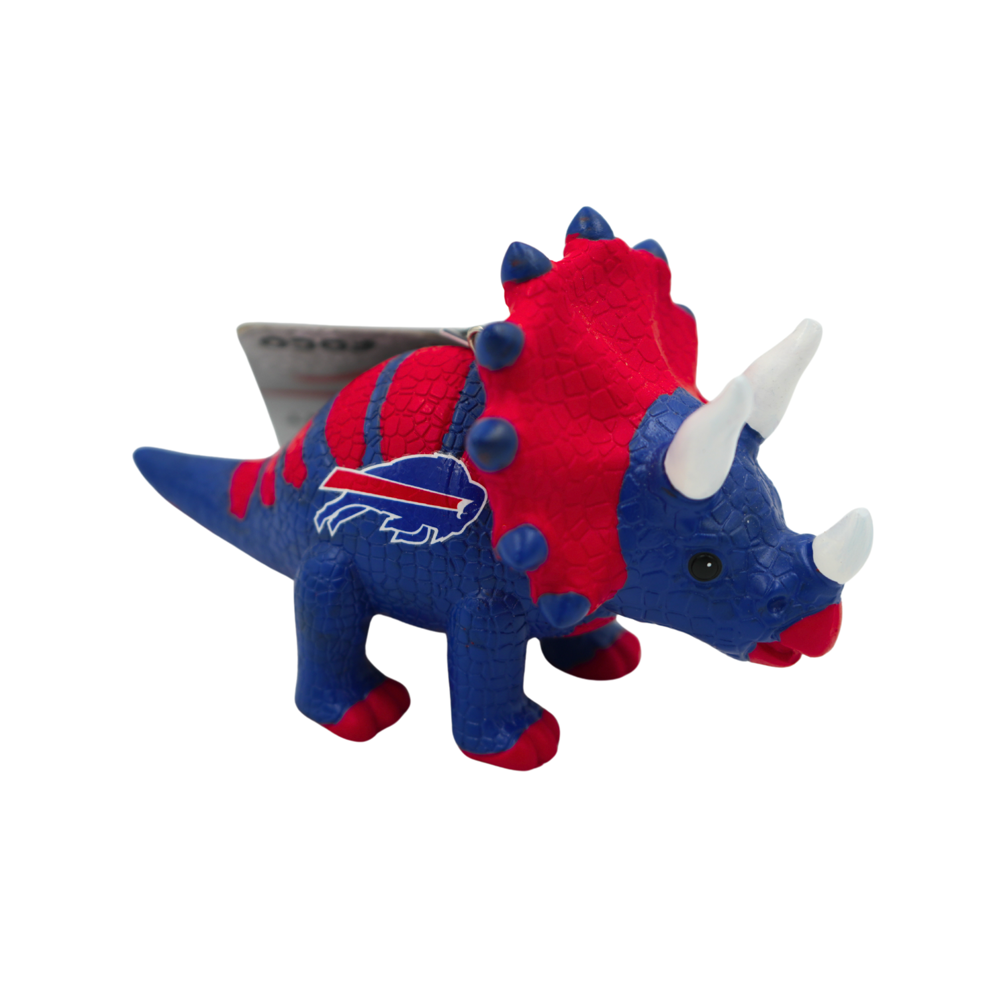 Buffalo Bills Red & Blue Triceratops Holiday Ornament