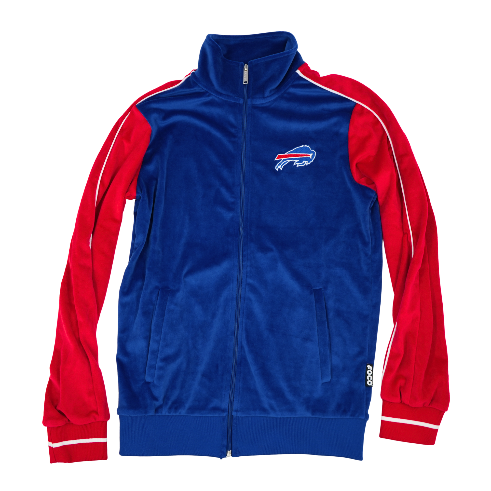 Buffalo Bills Red, White, & Blue Colorblocking Velvet Jacket