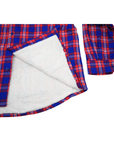 Buffalo Bills Sherpa Lined Red, White, & Blue Flannel Shacket