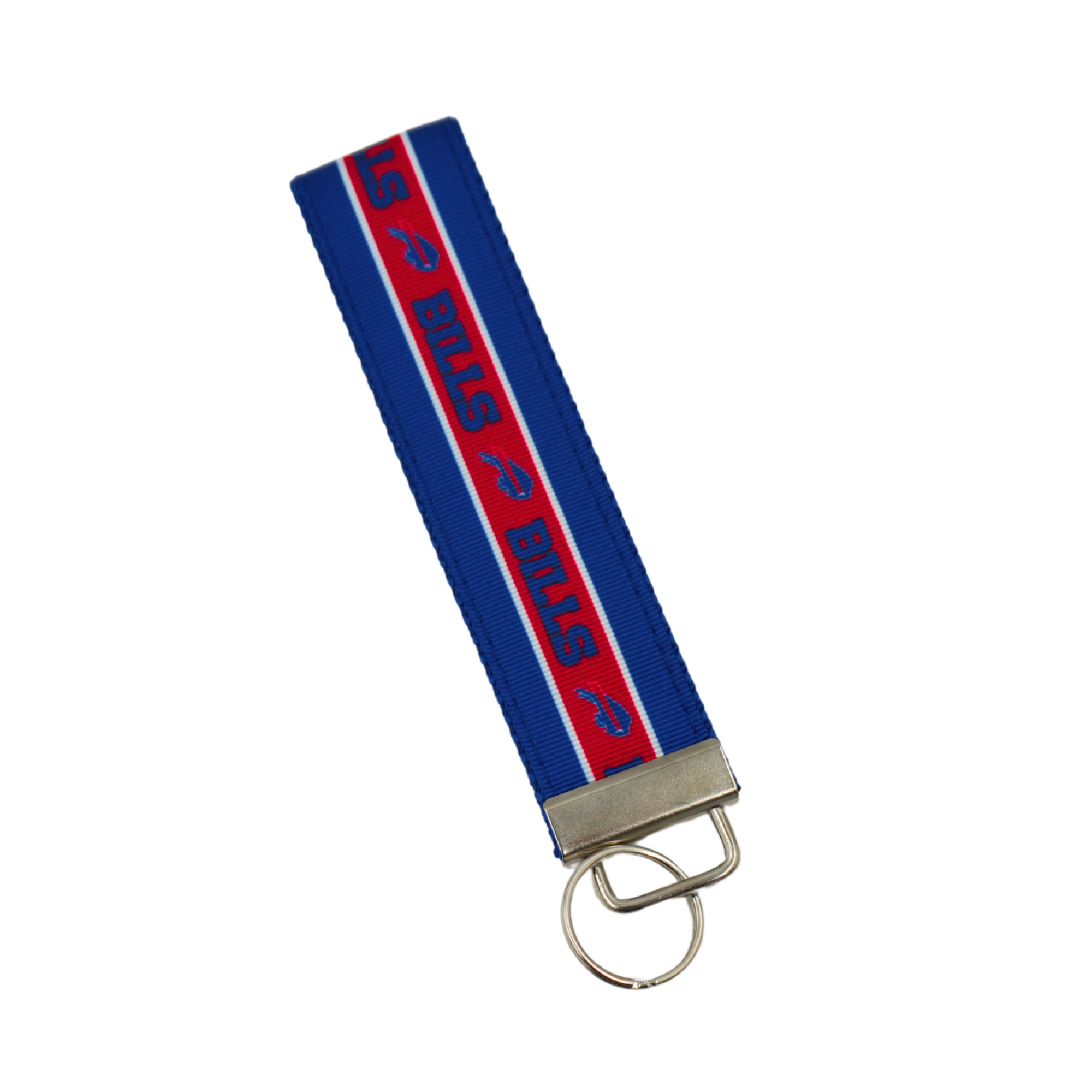Buffalo Bills Striped Woven Wristlet Keychain