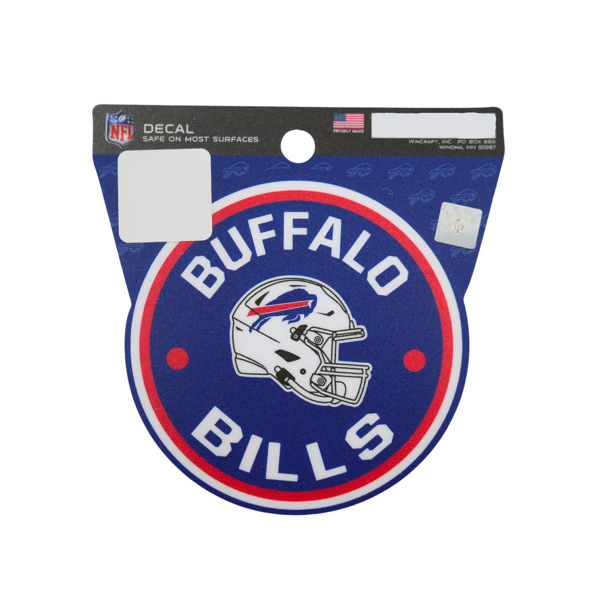 Buffalo Bills White Helmet Circle Decal