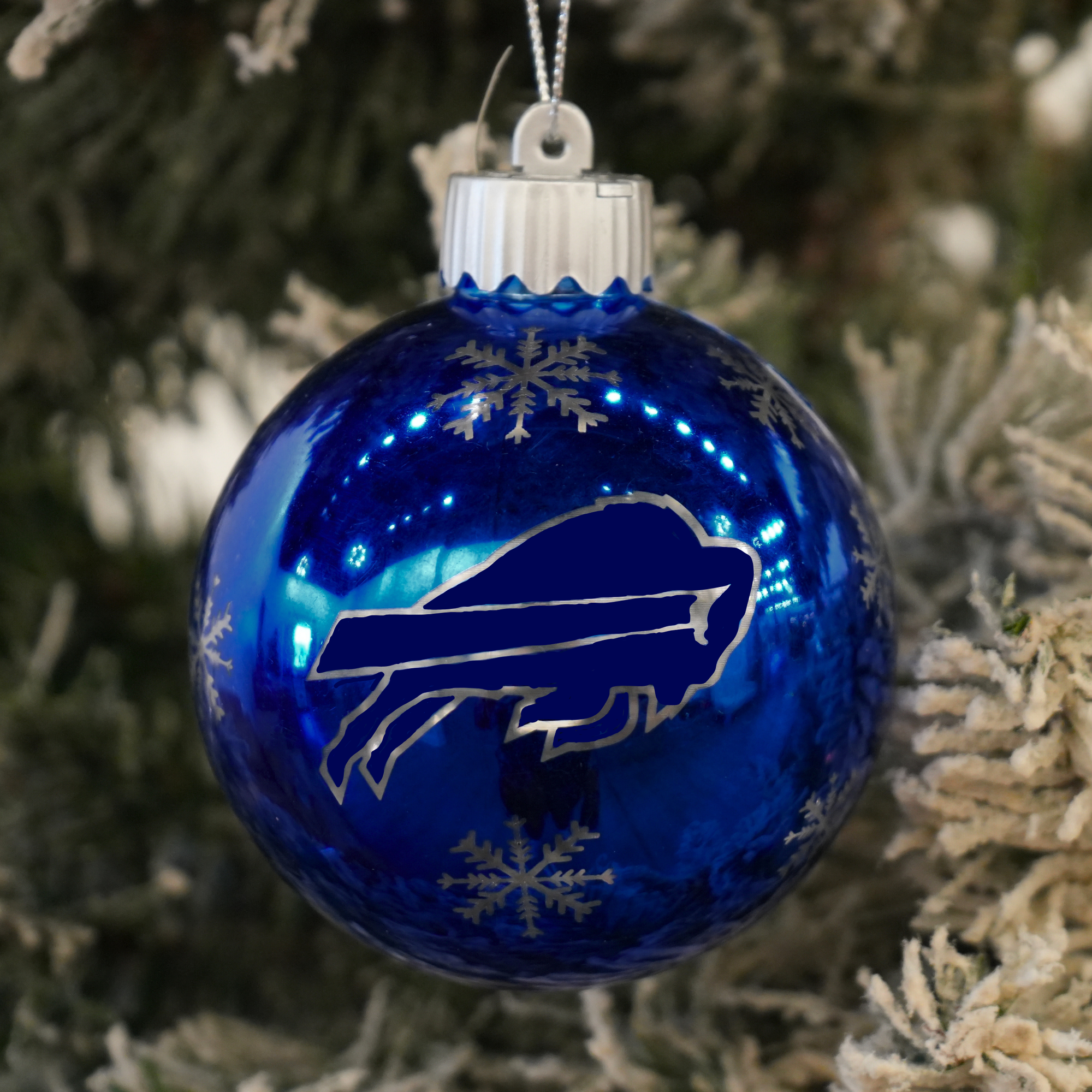 Buffalo Bills Winter Light Up Glass Ball Ornament