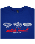 Buffalo Football Throughout The Years Blue Crewneck Sweatshirt
