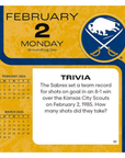 Buffalo Sabres 2026 Daily Calendar
