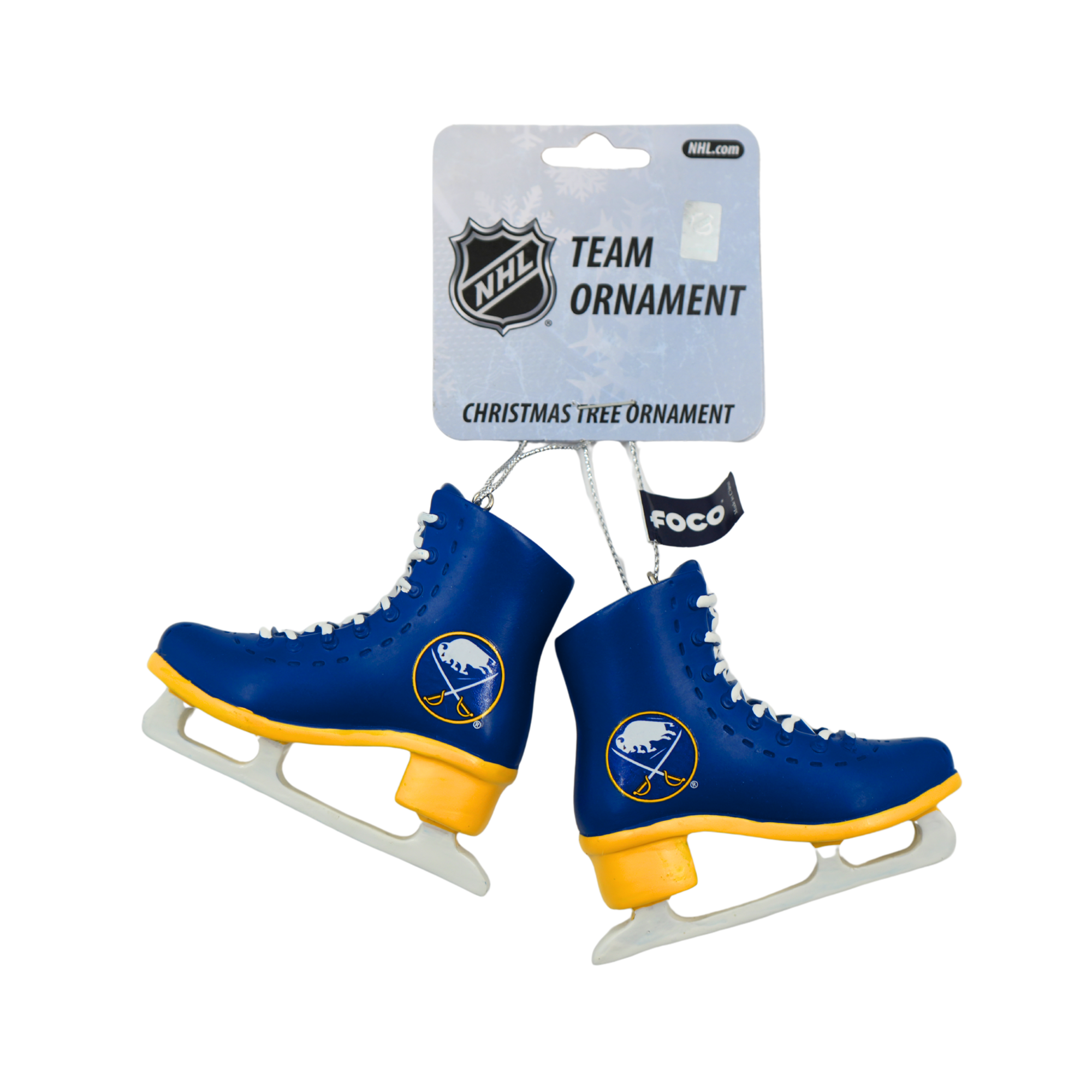 Buffalo Sabres Pair of Skates Holiday Ornaments