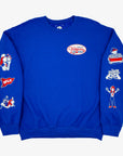 Tailgate Club With Sleeve Patches Royal Crewneck