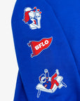 Tailgate Club With Sleeve Patches Royal Crewneck