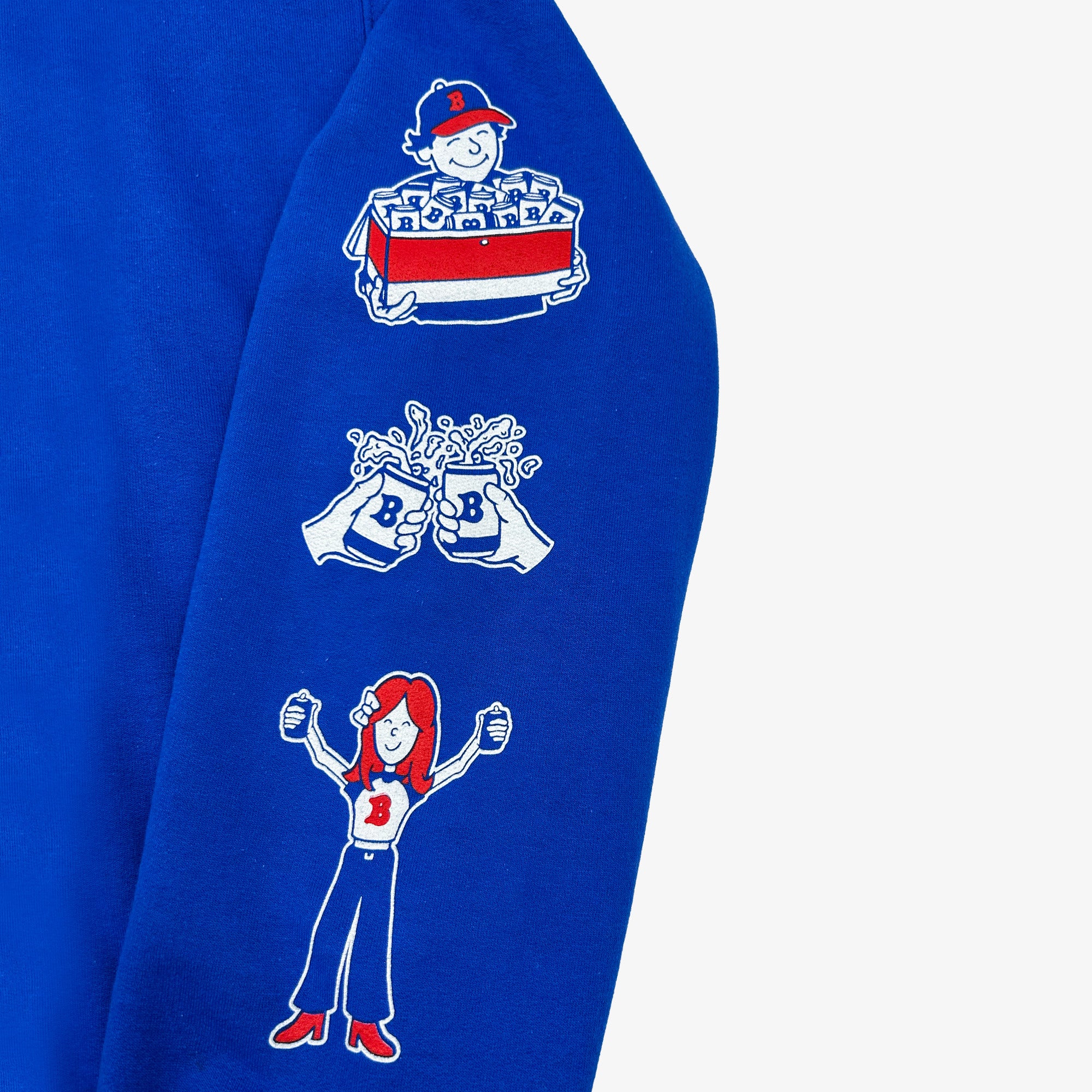 Tailgate Club With Sleeve Patches Royal Crewneck