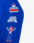 Tailgate Club With Sleeve Patches Royal Crewneck