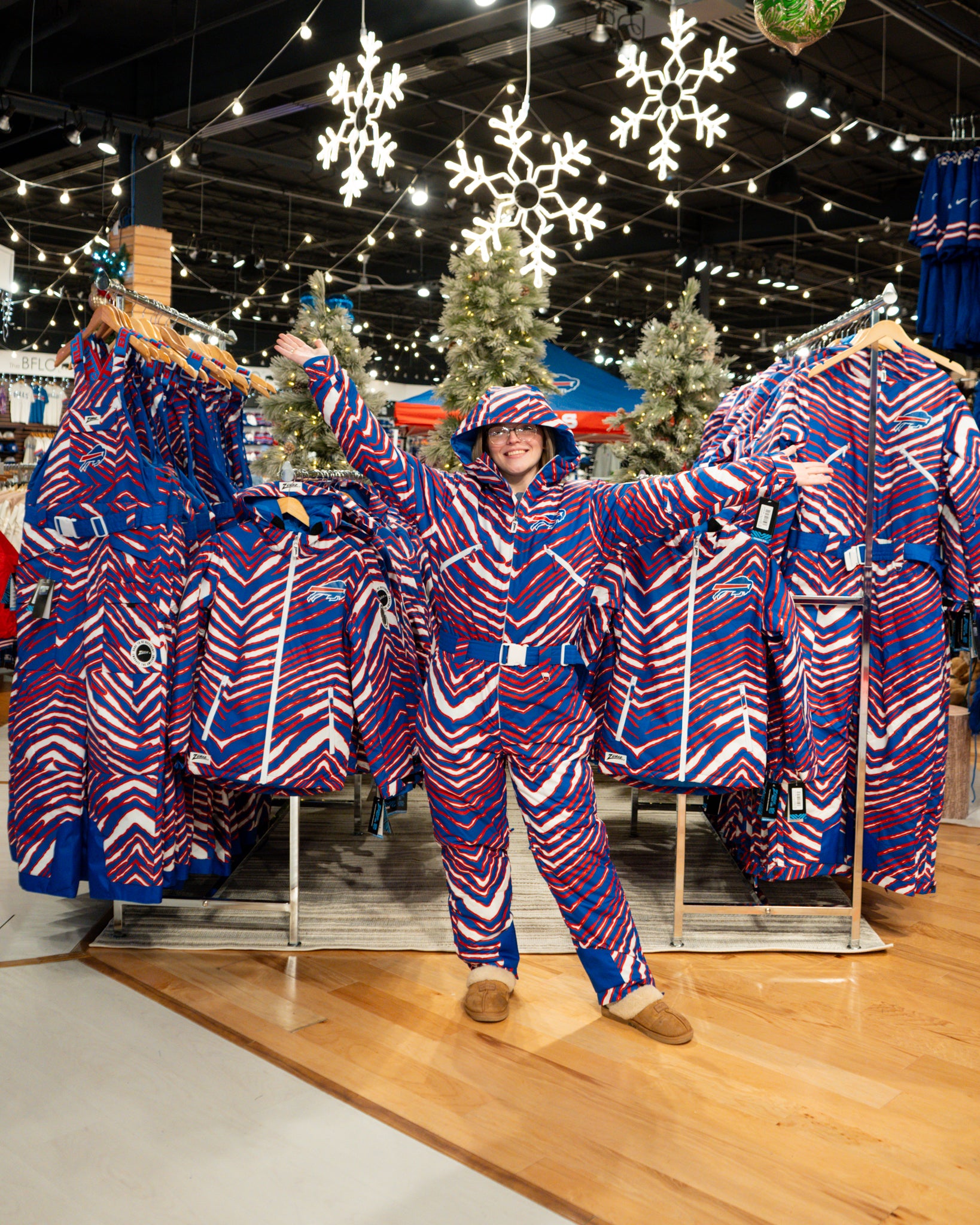 Zubaz Buffalo Bills Zebra Royal Tundra Tux Snowsuit | The BFLO Store