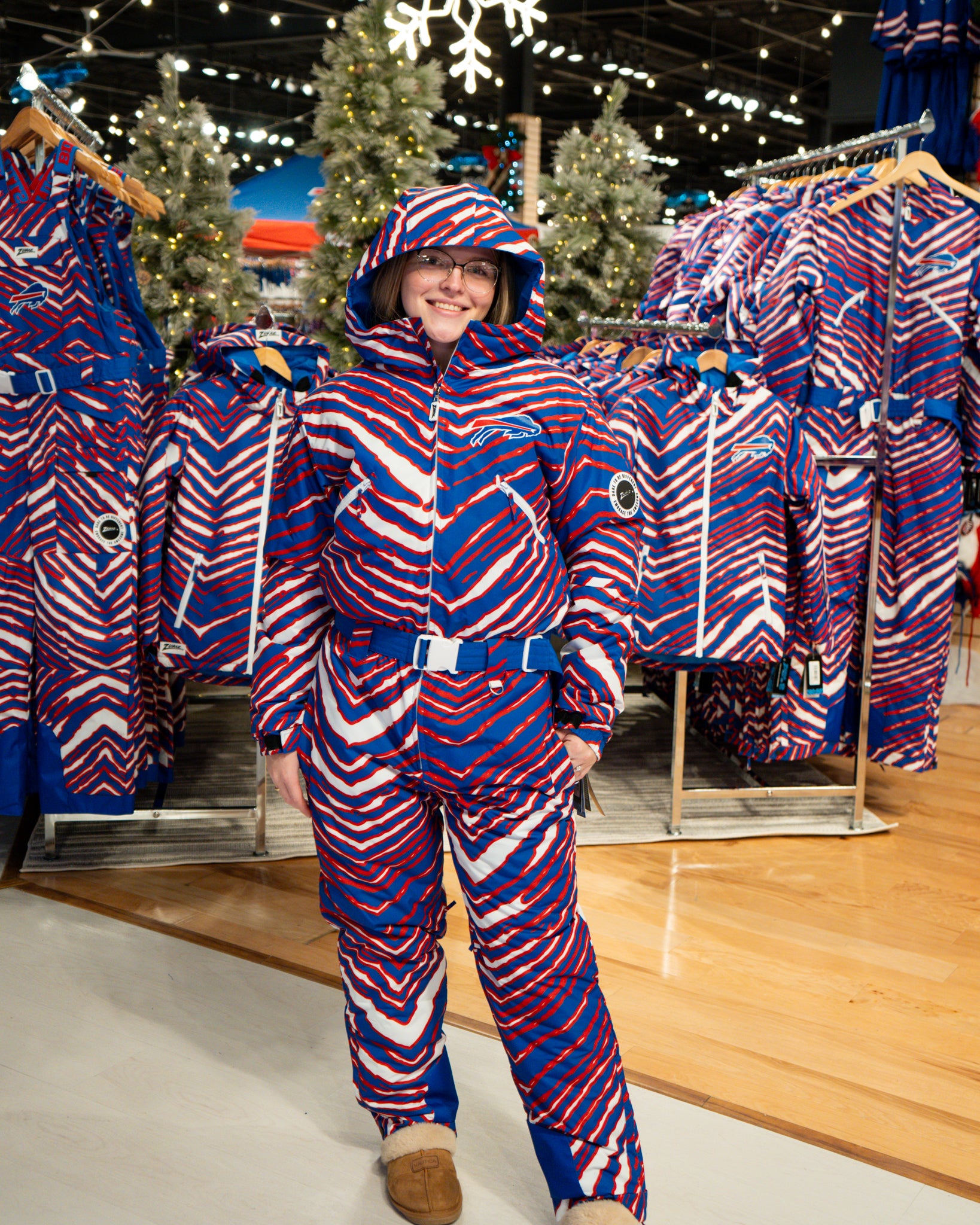 Zubaz Buffalo Bills Zebra Royal Tundra Tux Snowsuit | The BFLO Store