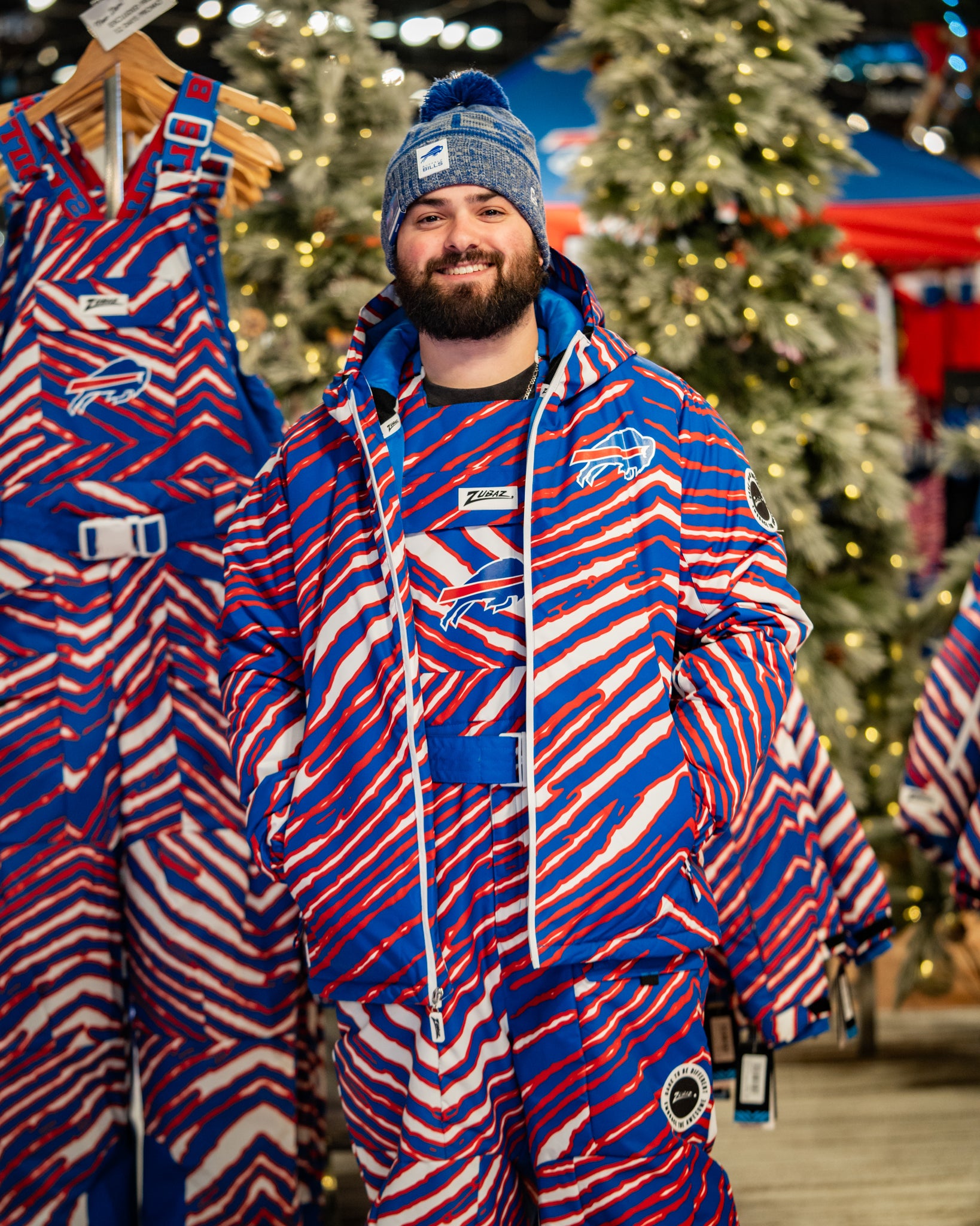 Zubaz Bills Zebra Royal Bleacher Blazer Snow Jacket | The BFLO Store