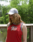 Women's New Era Buffalo Bisons Stars & Stripes Red Tank Top