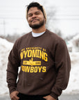 University Of Wyoming Cowboys 1886 Brown Crewneck
