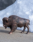 17" Bronze Resin Bison Statue