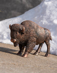 17" Bronze Resin Bison Statue