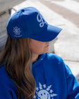 "B" With Buffalo City Seal Smiley Face Royal Cap