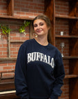 Buffalo Collegiate Style Deep Navy Crewneck