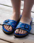 Women's Buffalo Bills Royal Cork Buckle Slide