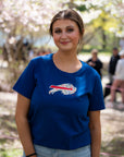 Women's New Era Bills With Floral Logo Royal T-Shirt