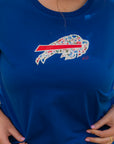 Women's New Era Bills With Floral Logo Royal T-Shirt