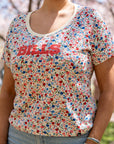Women's New Era Buffalo Bills Floral Cropped T-Shirt
