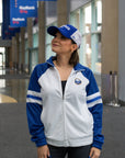 Women's Buffalo Sabres 4Her White & Royal Lightweight Zip-Up