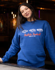 Buffalo Football Throughout The Years Blue Crewneck Sweatshirt