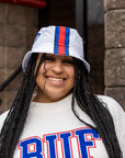 New Era Buffalo Bills White Helmet Bucket Hat