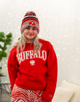 Red "Buffalo" with Polish White Eagle Crewneck