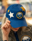 Women's New Era 9FORTY Buffalo Sabres Glitter Stardom A-Frame Hat