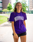 Buffalo Collegiate Style Purple Short Sleeve Shirt