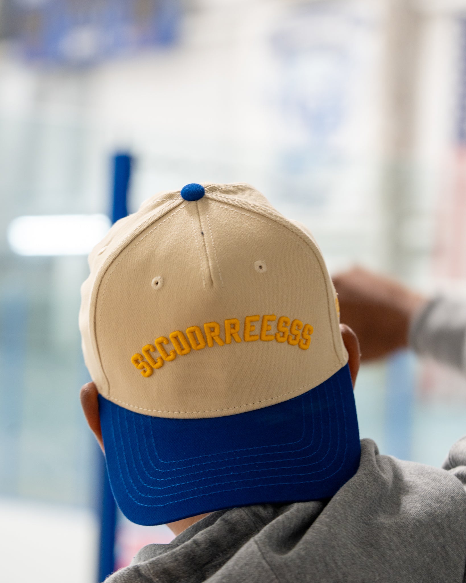 Cream Two Tone Yellow Royal "Sccoorreesss" Hat