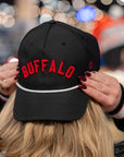 Black Red Black Performance Rope "Buffalo" Hat