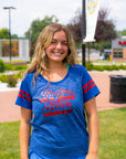 Women's Buffalo Bills 4Her Heather Blue V-Neck Shirt