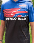 Buffalo Bills Royal & Black Active Short Sleeve Hoodie