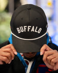 Black White Black Performance Rope "Buffalo" Hat