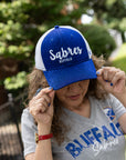 Women's '47 Brand Buffalo Sabres Royal Blue Glitter Adjustable Hat