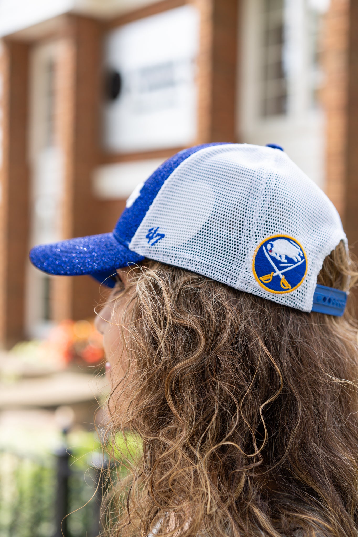 Women&#39;s &#39;47 Brand Buffalo Sabres Royal Blue Glitter Adjustable Hat