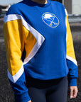 Women's Sabres Royal Wild Card Starter Crewneck