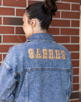 Women's Buffalo Sabres 4Her Blue Denim Cropped Jacket